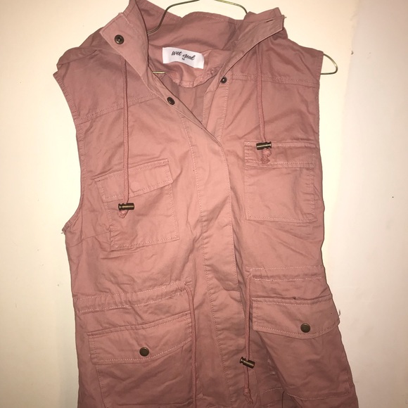 Coats | Pink Cargo Vest | Poshmark